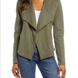 Olive green draped front blazer, never worn & in excellent condition.